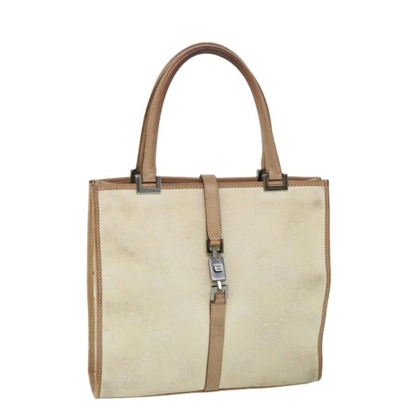 GUCCI GG Canvas Jackie Hand Bag Beige Brown Auth 54800 - Picture 2 of 15
